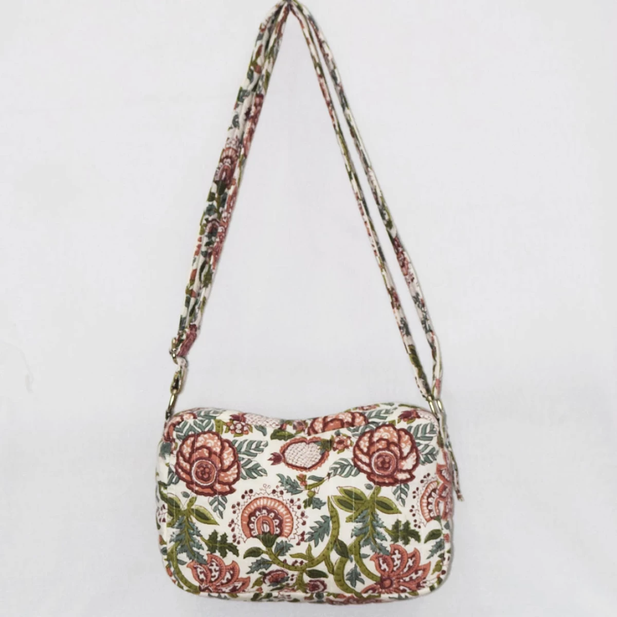 Tropical Floral Sling Bag- Sling Bag For Women- Cross Body Sling Bag- Canvas Sling Bag
